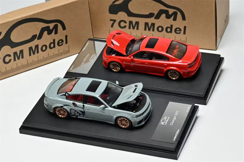 7CM Model 1:64 2023 Hellcat Charger SRT Die-Cast Car Model Miniature Gifts