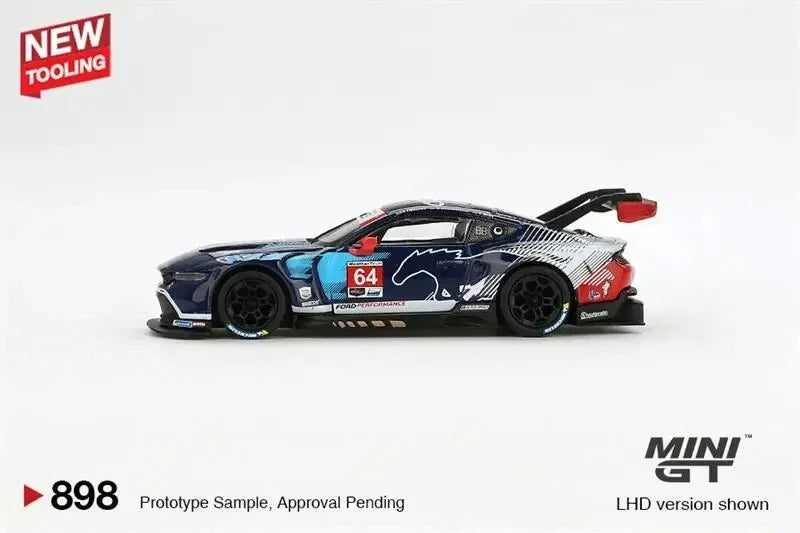 MINI GT 1:64 Mustang GT3 NO.64 Multimatic 2024 IMSA Daytona 24Hrs Die-Cast Car Model Miniature Gifts