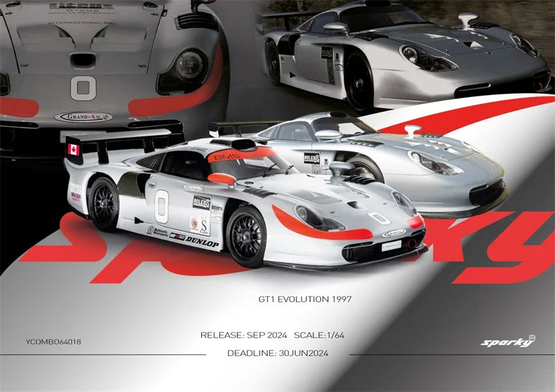 **Pre-order** Sparky 1:64 GT1 EVOLUTION 1997 Two-car set Diecast Model Car