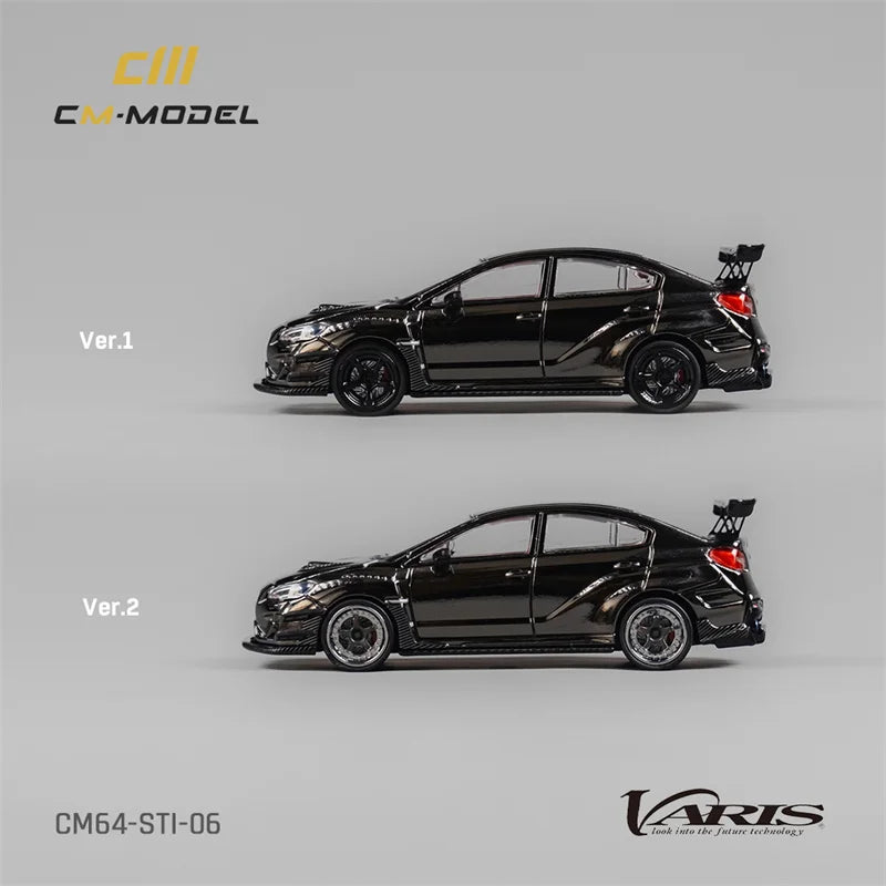 CM MODEL 1:64 Varis WideBody 1.0 Chome Black Diecast Model Car