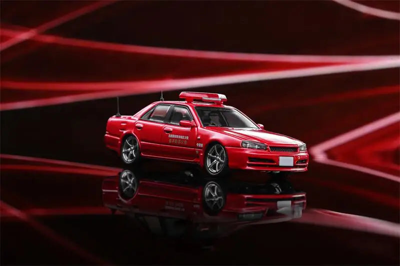 Mortal 1:64 ER34 SKYLINE 25GT Police / Fire Vehicle Diecast Model Car