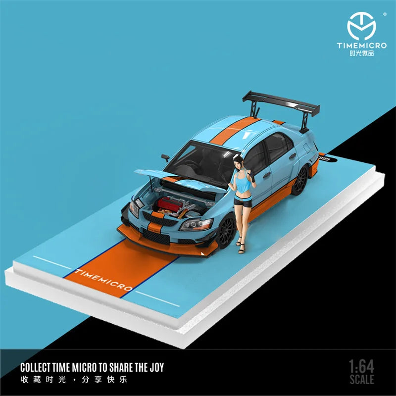 Time Micro 1:64 EVO Blue / ADVAN Diecast Model Car