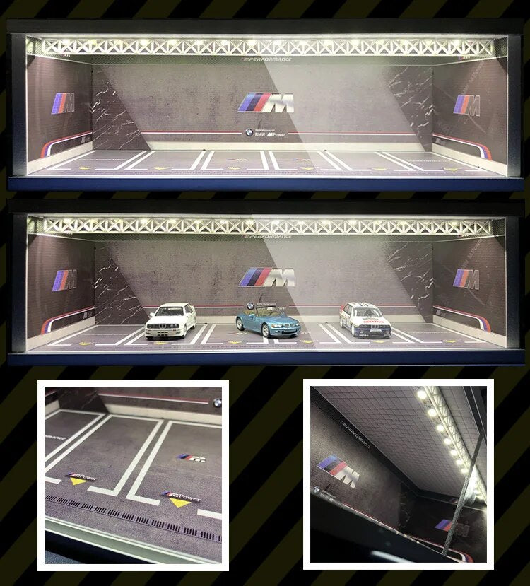 Led Light Diorama Garage Display Cabinet Carport LBWK LB Lambo JDM Nissan Nismo for 1:64 Model Car