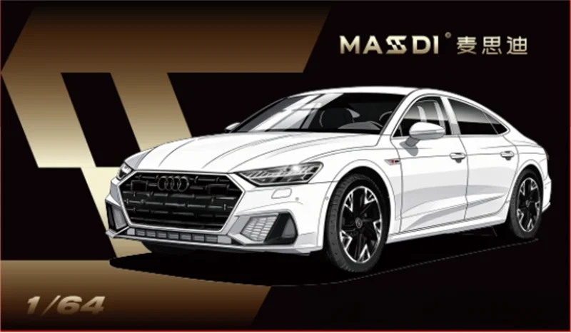 MASDI 1:64 2022 A7L White / Silver Diecast Model Car