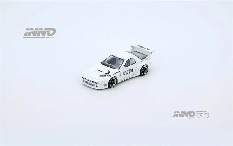 INNO 1:64 RX7 FC3S PANDEM AERO White Die-Cast Car Model Collection Miniature