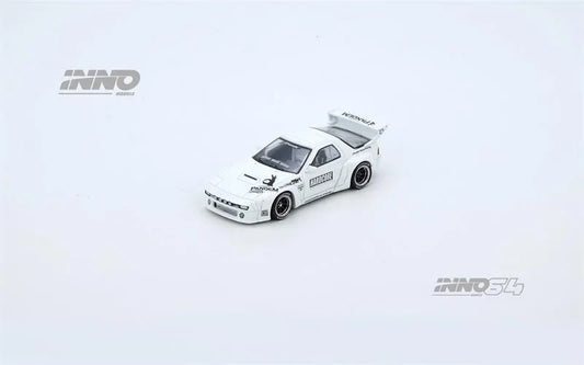 INNO 1:64 RX7 FC3S PANDEM AERO White Die-Cast Car Model Collection Miniature