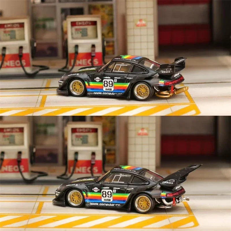 SW 1:64 RWB 993 Matte black Apple /E30 M3 LTO Diecast Model Car