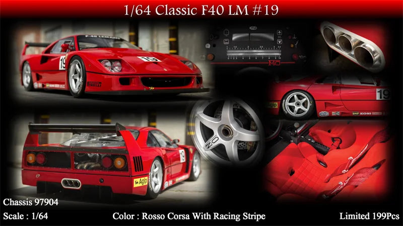 MY64 M64X 1:64 Classic F40 LM / Gas Monkey Garage HRE3 Penske