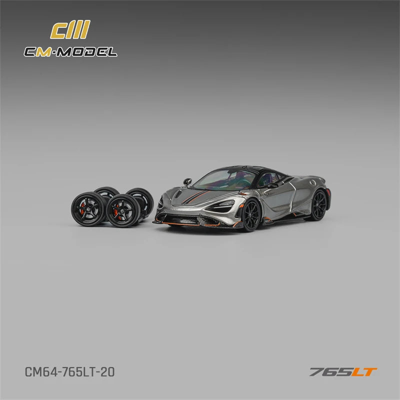 CM MODEL 1:64 765LT Silver Gray Die-Cast Car Model Miniature Gifts