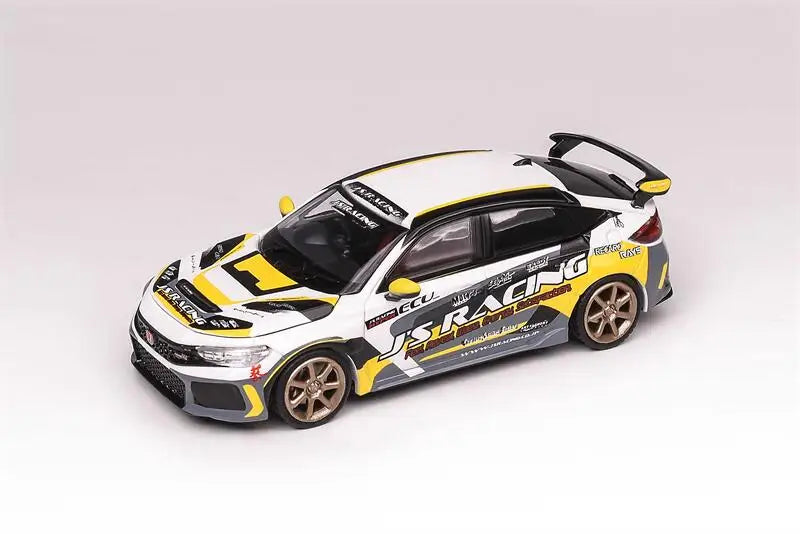 Motorhelix MH 1:64 Civic Type-R FL5 J's Racing Pearl White limited499 Diecast Model Car