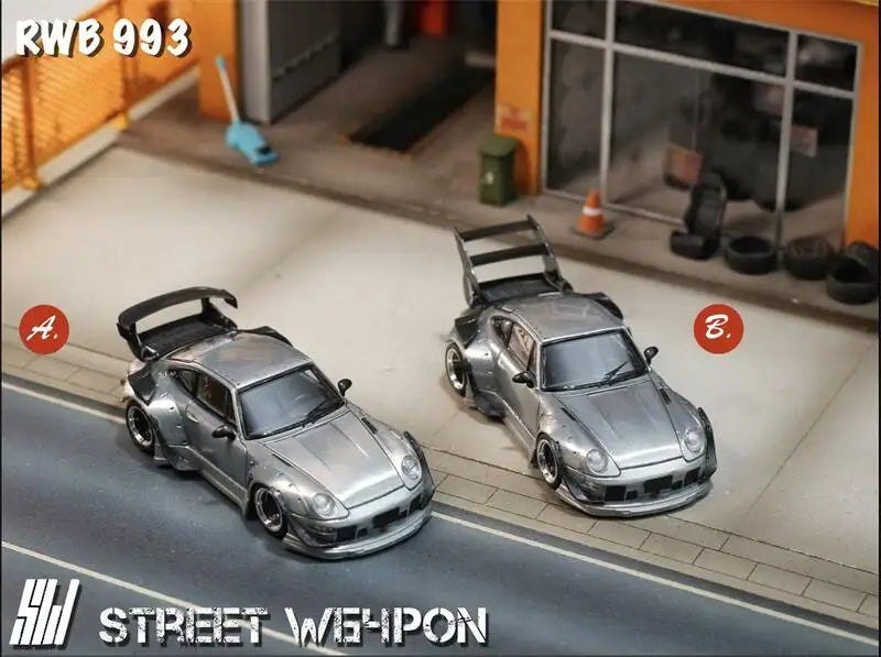 SW 1:64 RWB 993 RAW Varnish version limited499 Diecast Model Car