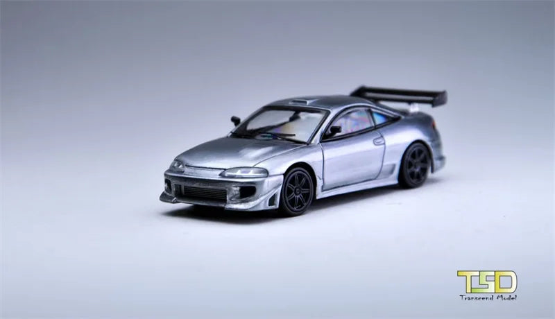Transcend model 1:64 Eclipse Chrome gun Gray / silver / Raw Die-Cast Car Model Collection Miniature Gifts