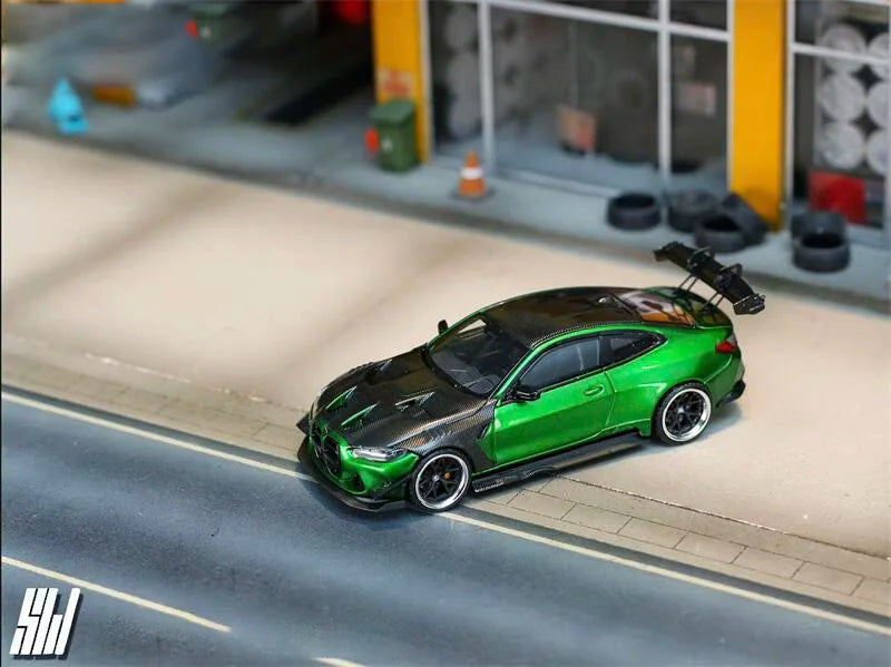 SW 1:64 M4 G82 Flossmann Full Widebody Kit Die-Cast Car Model Miniature Gifts