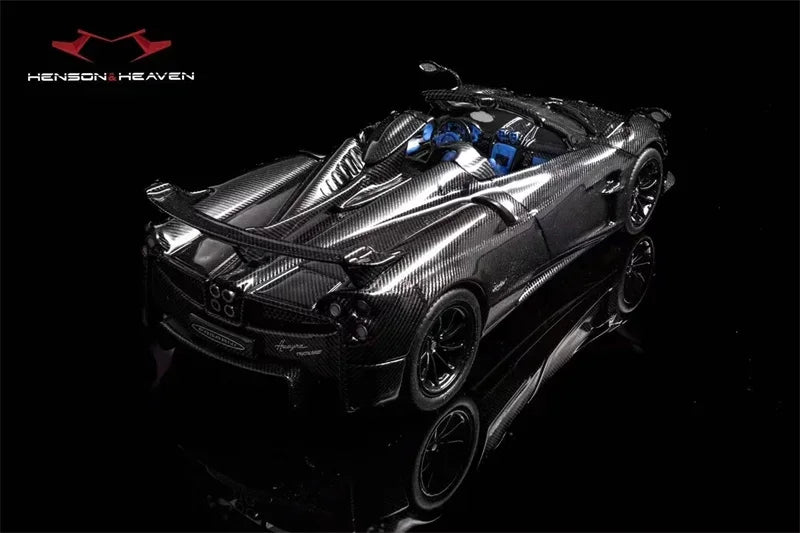 HH 1:64 Zonda Huayra Carbon Blue / Red / Black Die-Cast Car Model Collection Miniature