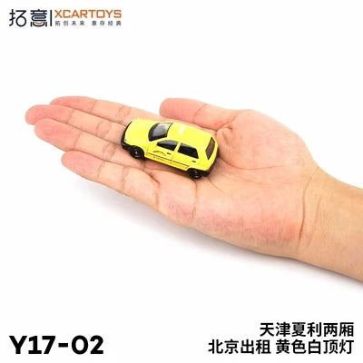 XCarToys x  Pop Race 1:64 Daihatsu TIANJIN XIALI Taxi TJ7100 Taxi Yellow Diecast Model Car