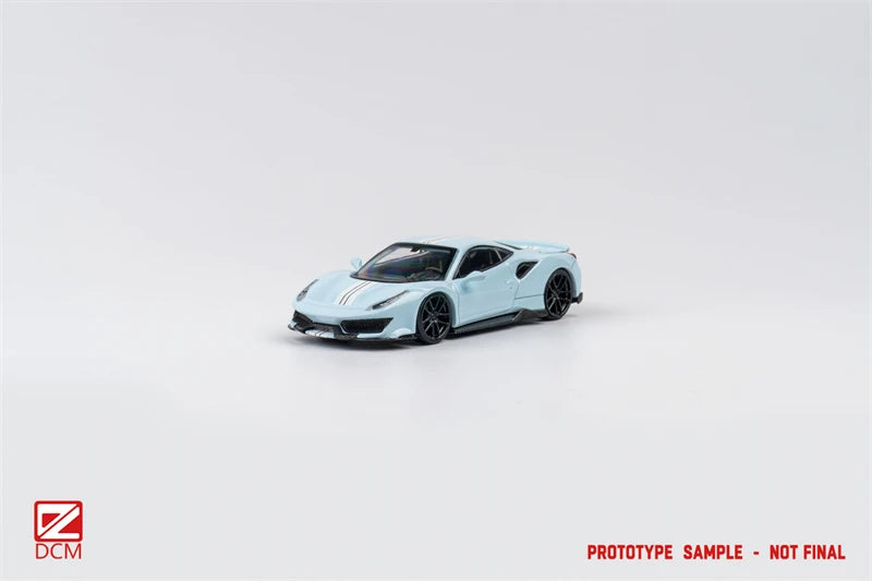 DCM 1:64 Novitec 488 Pista blue green Limited300 Diecast Model Car